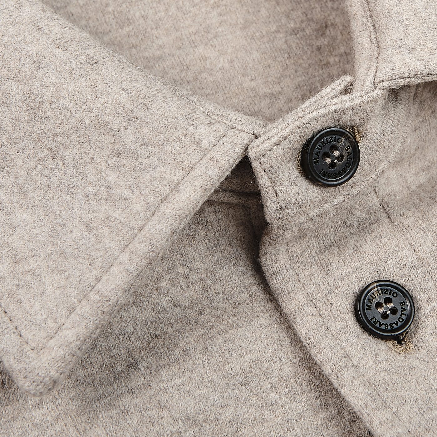 Taupe Beige Melange Merino Wool 