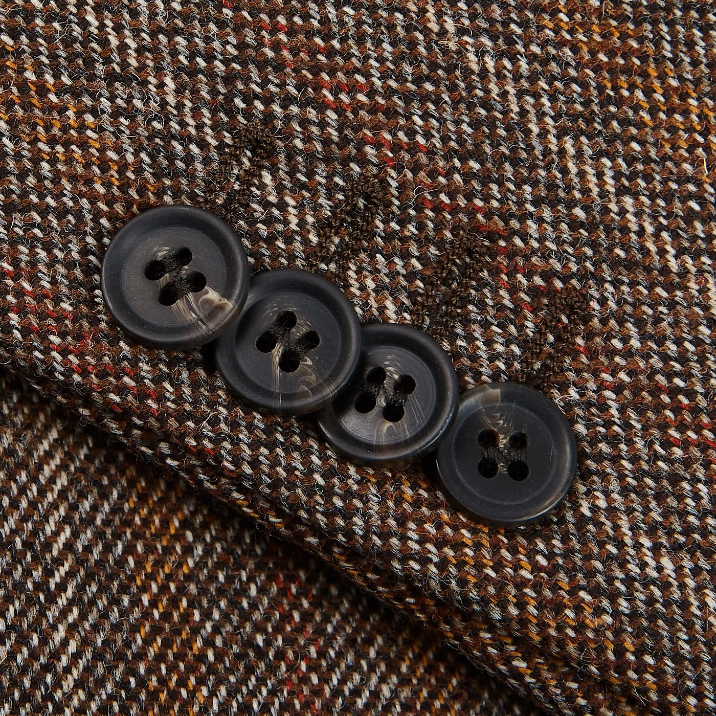 Oscar Jacobson - Brown Vintage Striped Wool Blend DB Suit | Baltzar