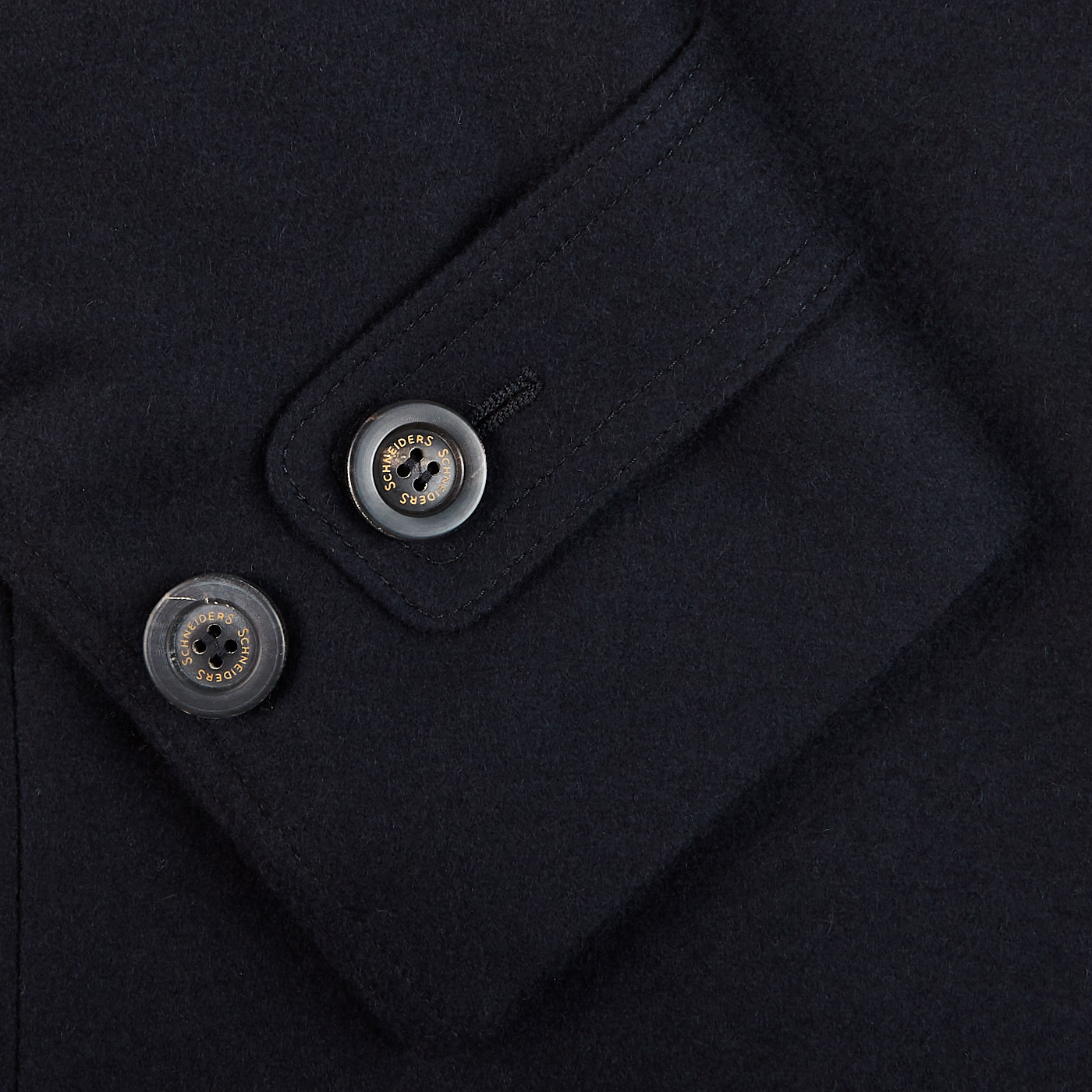 Schneiders - Navy Colombo Cashmere Fur Lined Coat | Baltzar