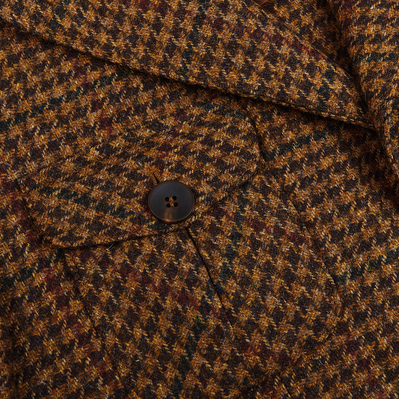 Studio 73 - Brown Houndstooth Wool Tweed Hunting Blazer | Baltzar