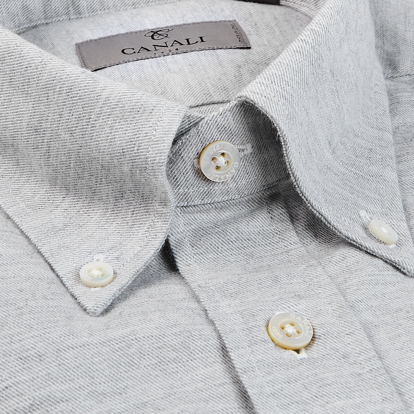 Light Grey Cotton Flannel BD Shirt 