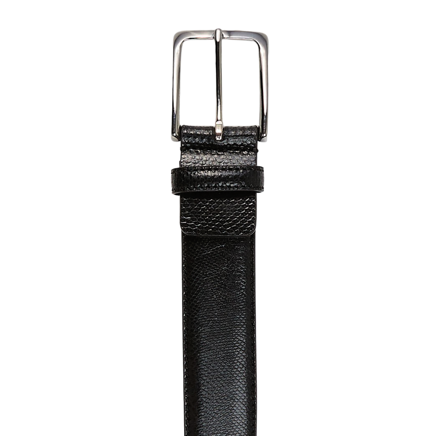 Canali - Black Karung Leather 35mm Belt | Baltzar