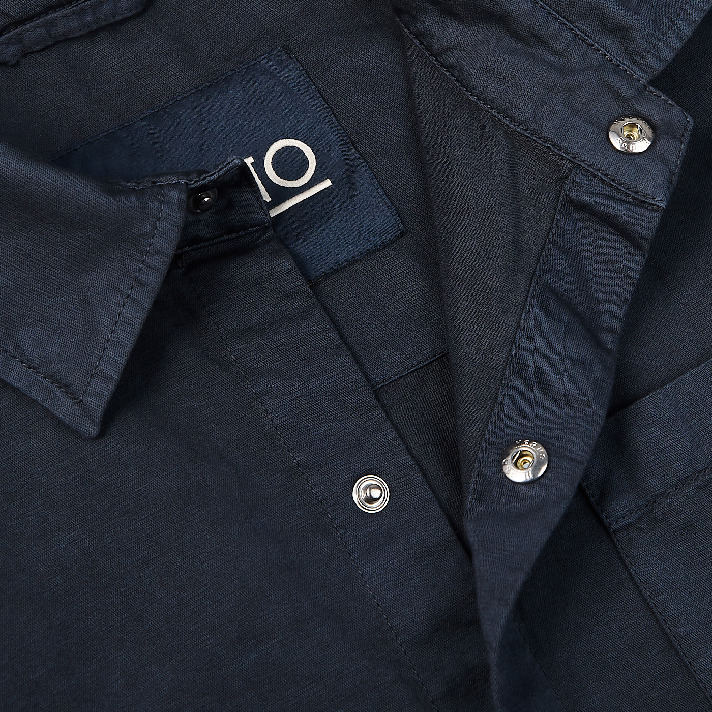 Herno - Navy Cotton Linen Shirt Jacket | Baltzar