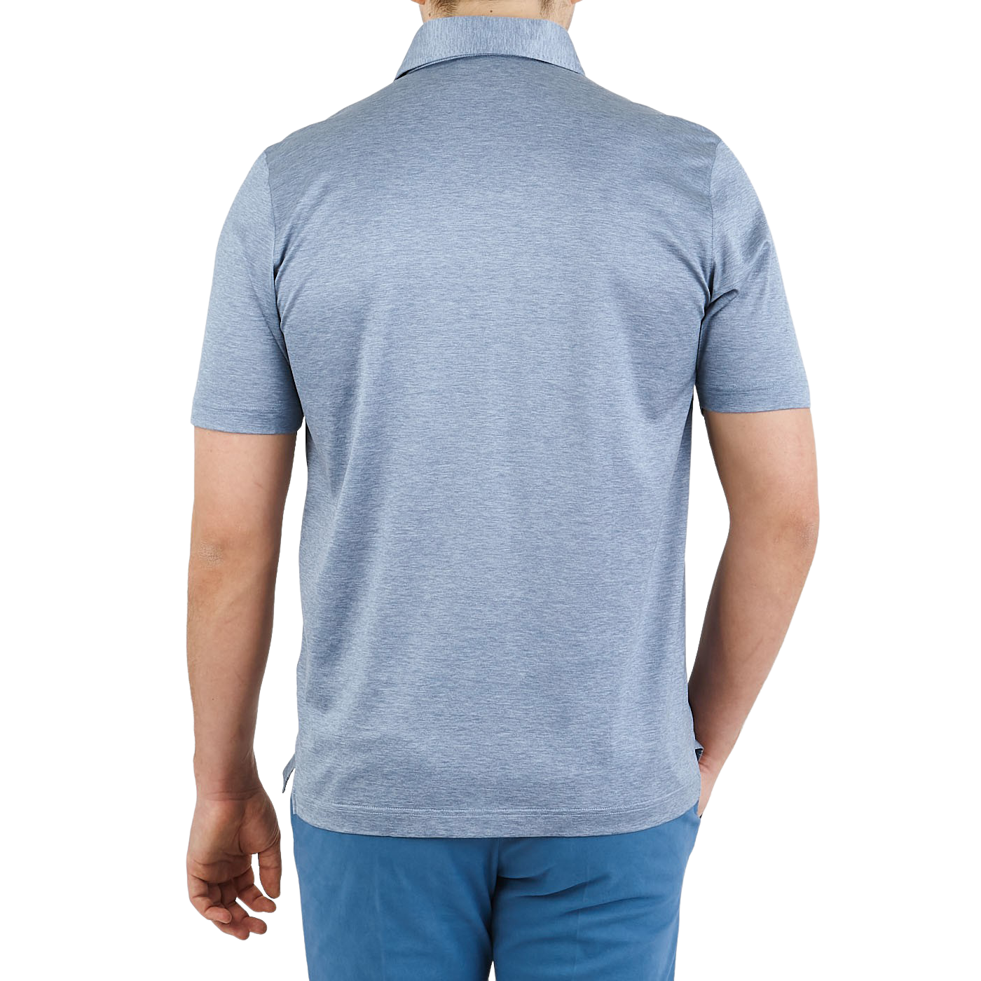 Gran Sasso - Indigo Blue Cotton Filo Scozia Polo Shirt | Baltzar