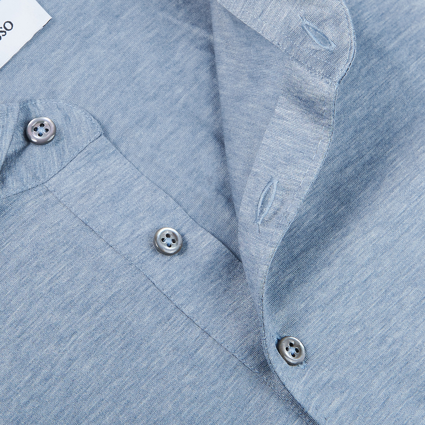Gran Sasso - Indigo Blue Cotton Filo Scozia Polo Shirt | Baltzar