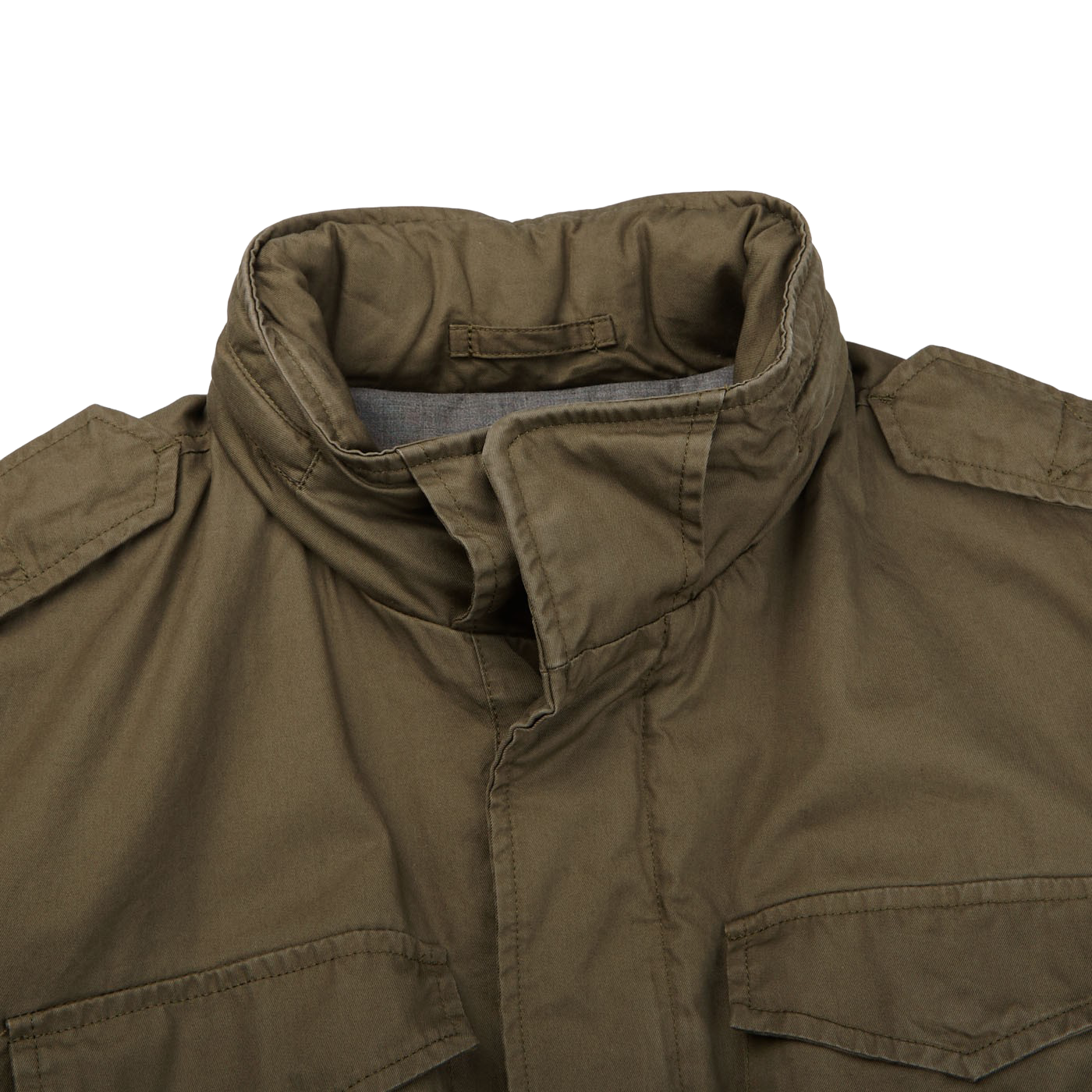 Herno - Green Washed Cotton Field Jacket | Baltzar