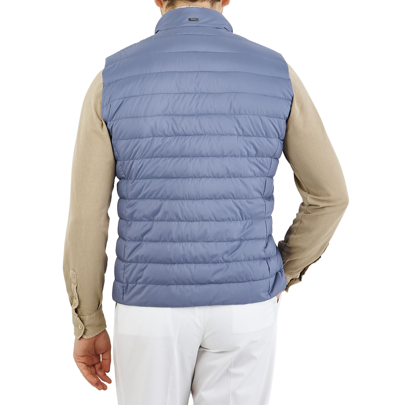 Light Blue Nylon Down Padded Gilet 