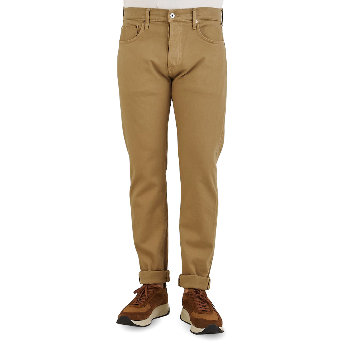 COF Studio Khaki Beige Candiani Cotton M7 Jeans Baltzar