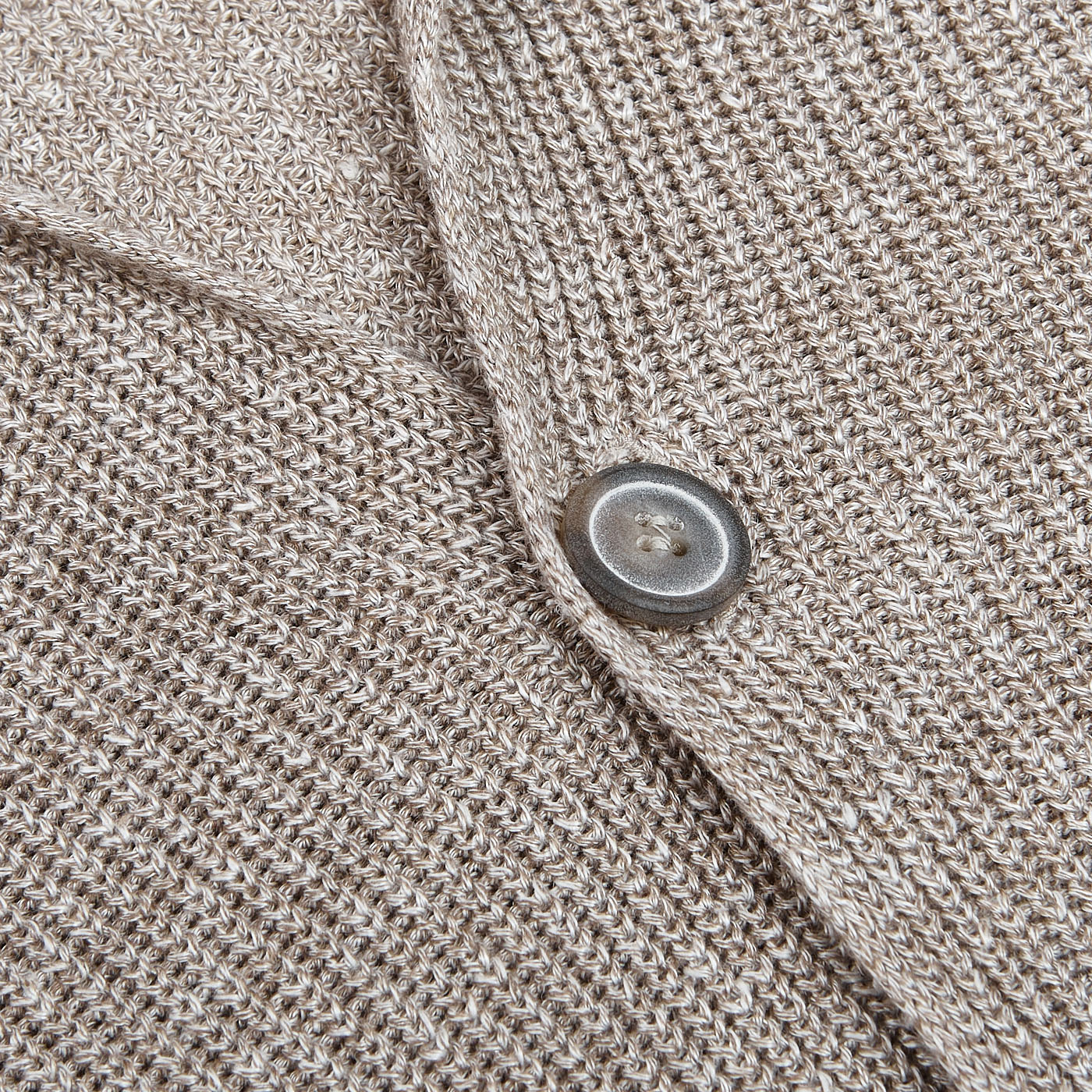 Gran Sasso - Taupe Melange Linen Cotton Cardigan | Baltzar