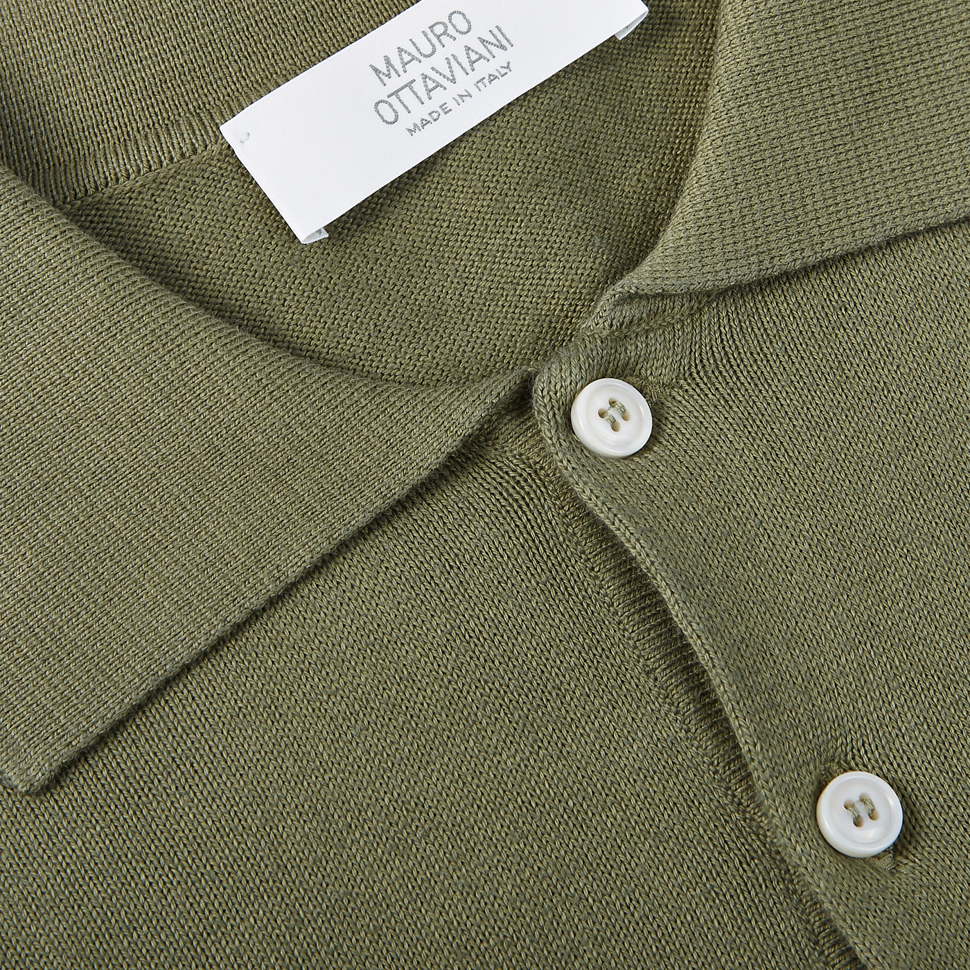 Mauro Ottaviani - Grass Green Supima Cotton LS Polo Shirt | Baltzar
