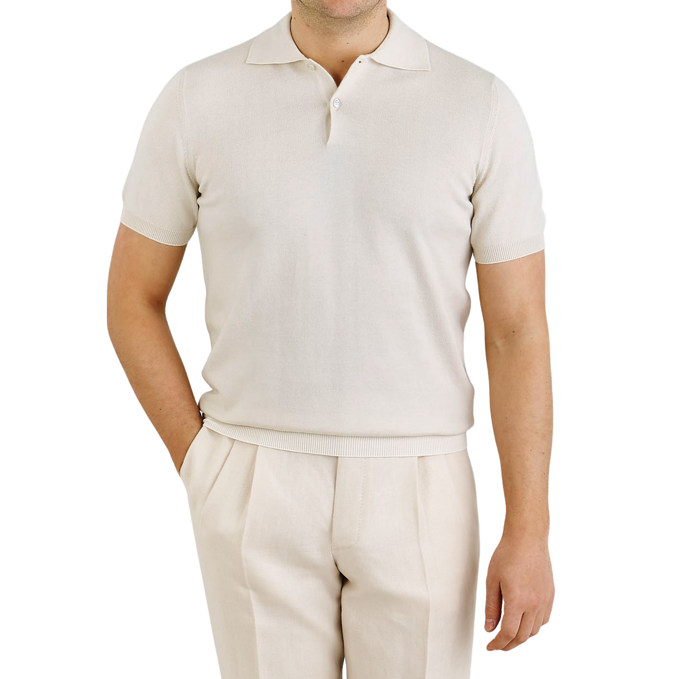 Mauro Ottaviani - Light Beige Supima Cotton Polo Shirt | Baltzar