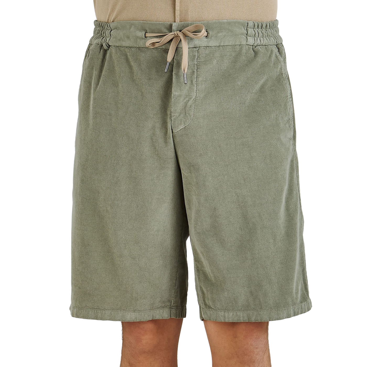 Light Green Corduroy Bermuda Jogger 