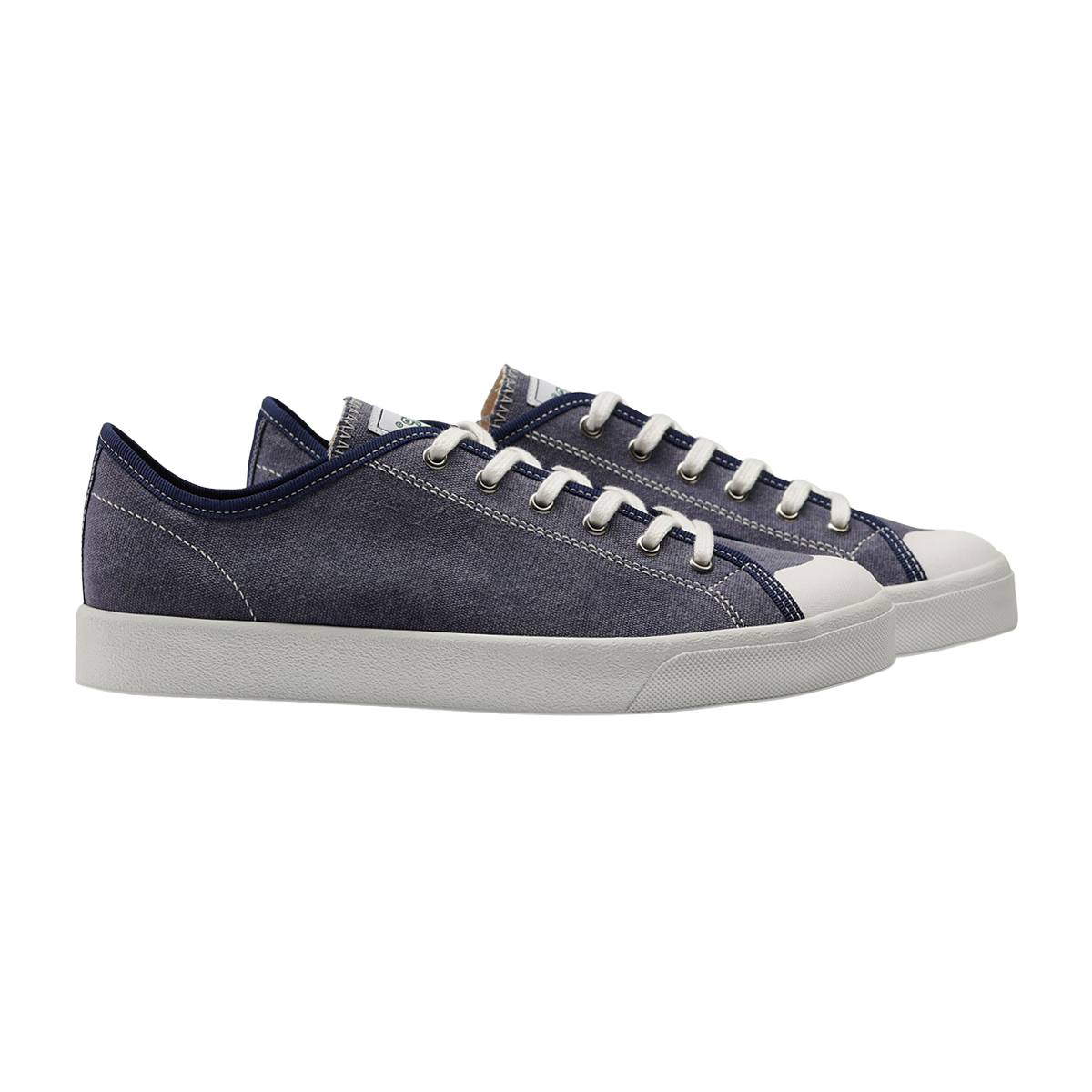 C.QP - Indigo Blue Cotton Canvas Clava Sneakers | Baltzar