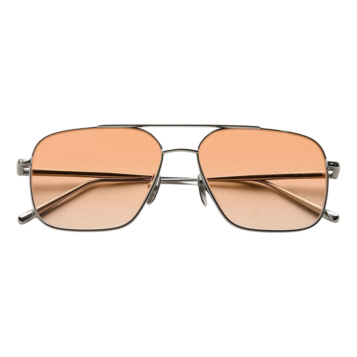Chimi Eyewear Steel Aviator Orange Lenses Sunglasses 56mm Baltzar 