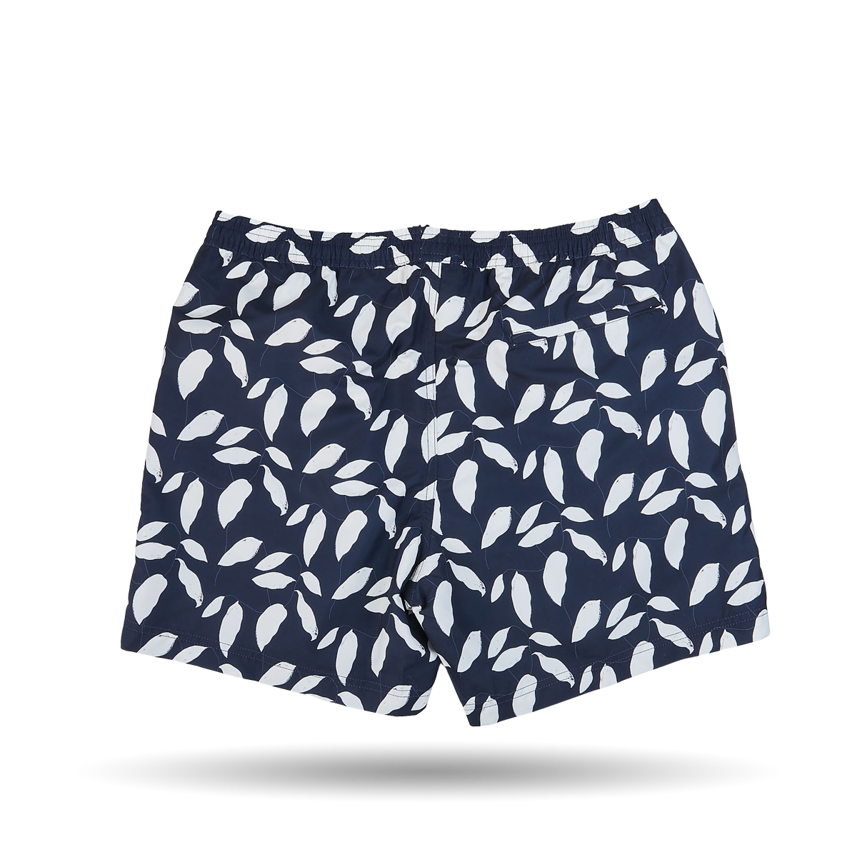 Navy Blue Printed Tailored Swim Shorts 