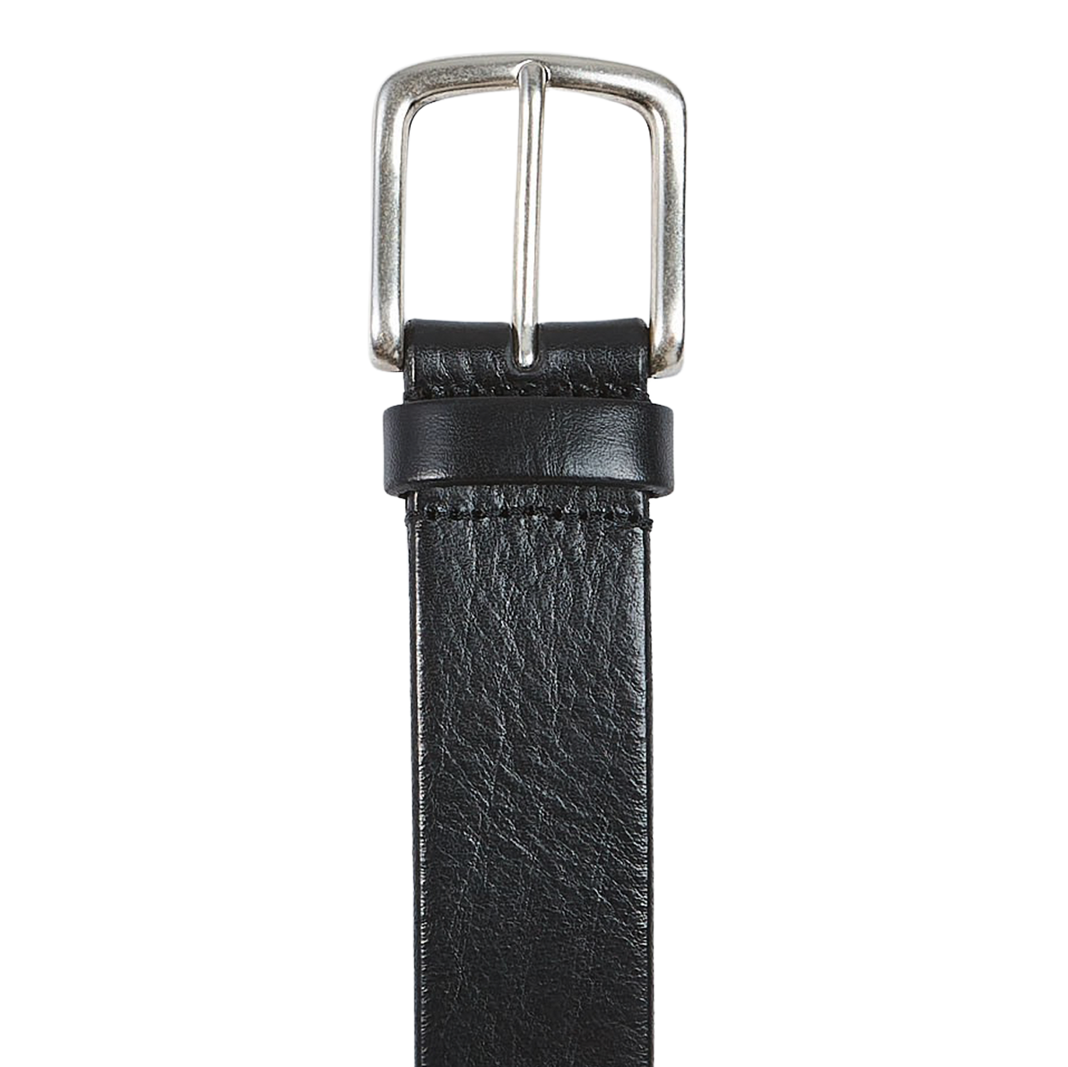 Anderson's - Black Saddle Leather Silver Buckle 35mm Belt | Baltzar