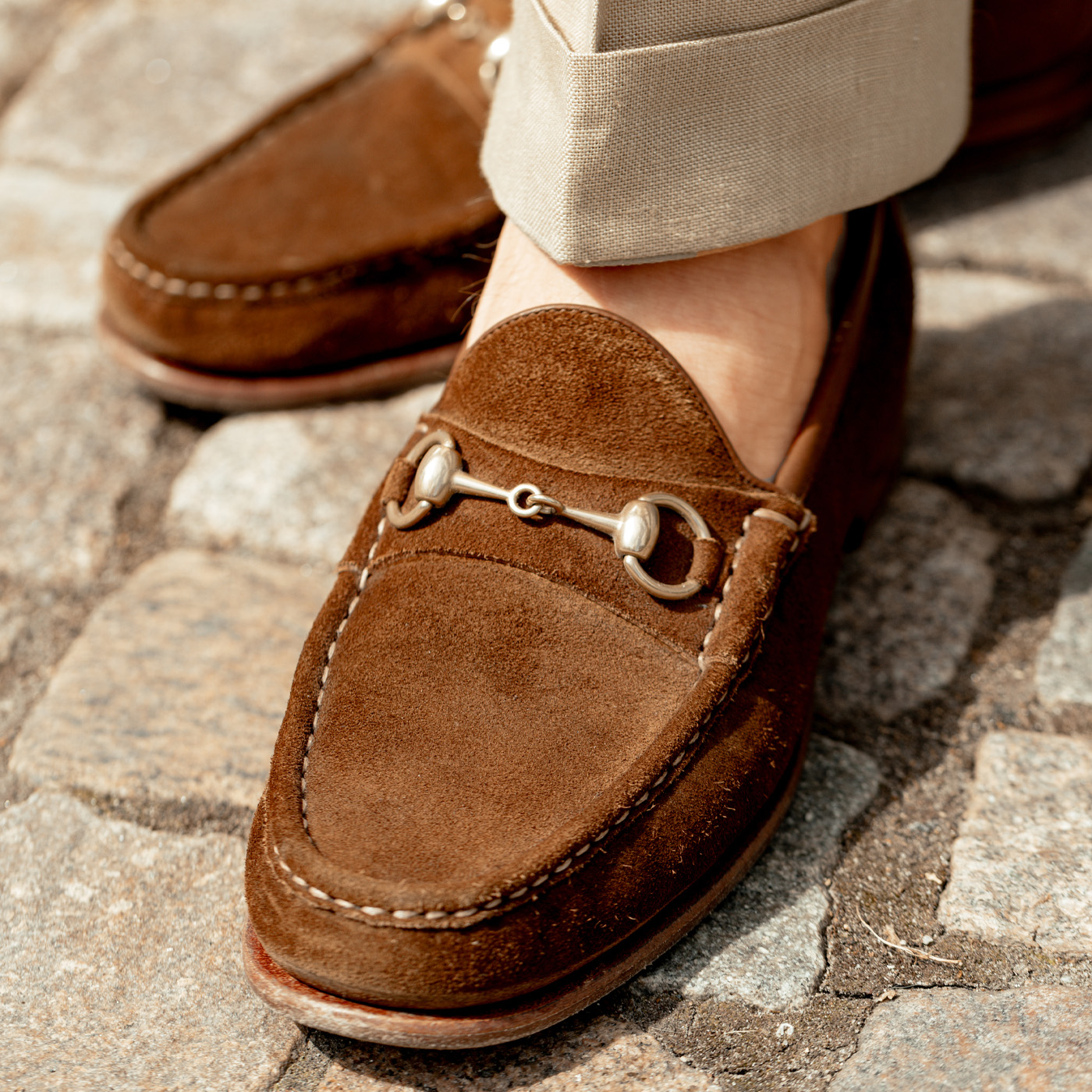 Carmina - Suede Leather Xim Horsebit Loafers | Baltzar