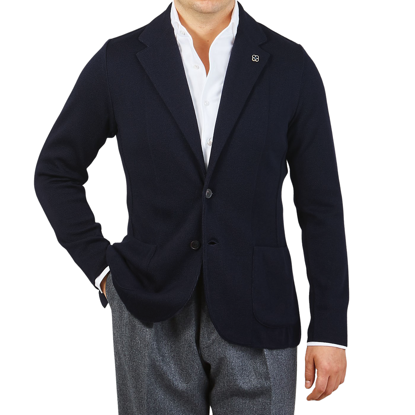 Navy Merino Wool Blazer | atelier-yuwa.ciao.jp