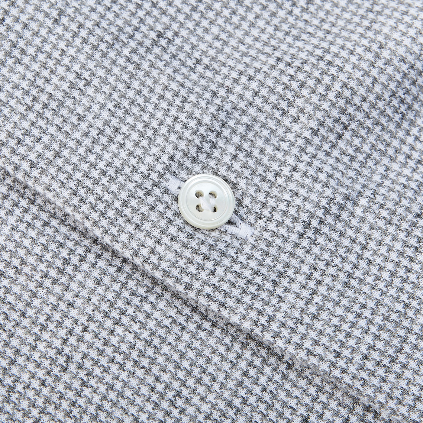 100Hands - Grey White Cotton Flannel Blackline Slim Shirt | Baltzar