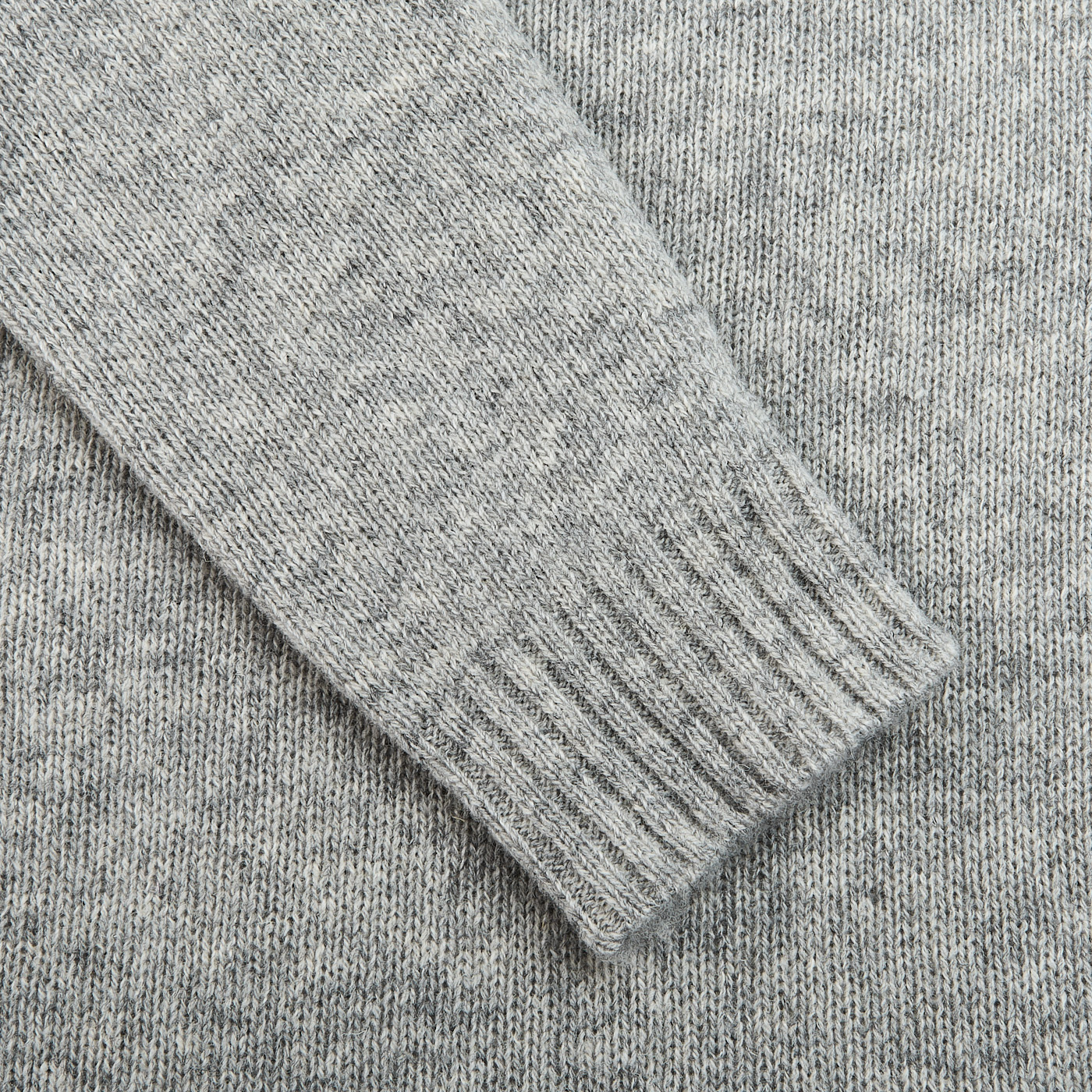 Boglioli - Light Grey Shetland Wool Crewneck Sweater | Baltzar