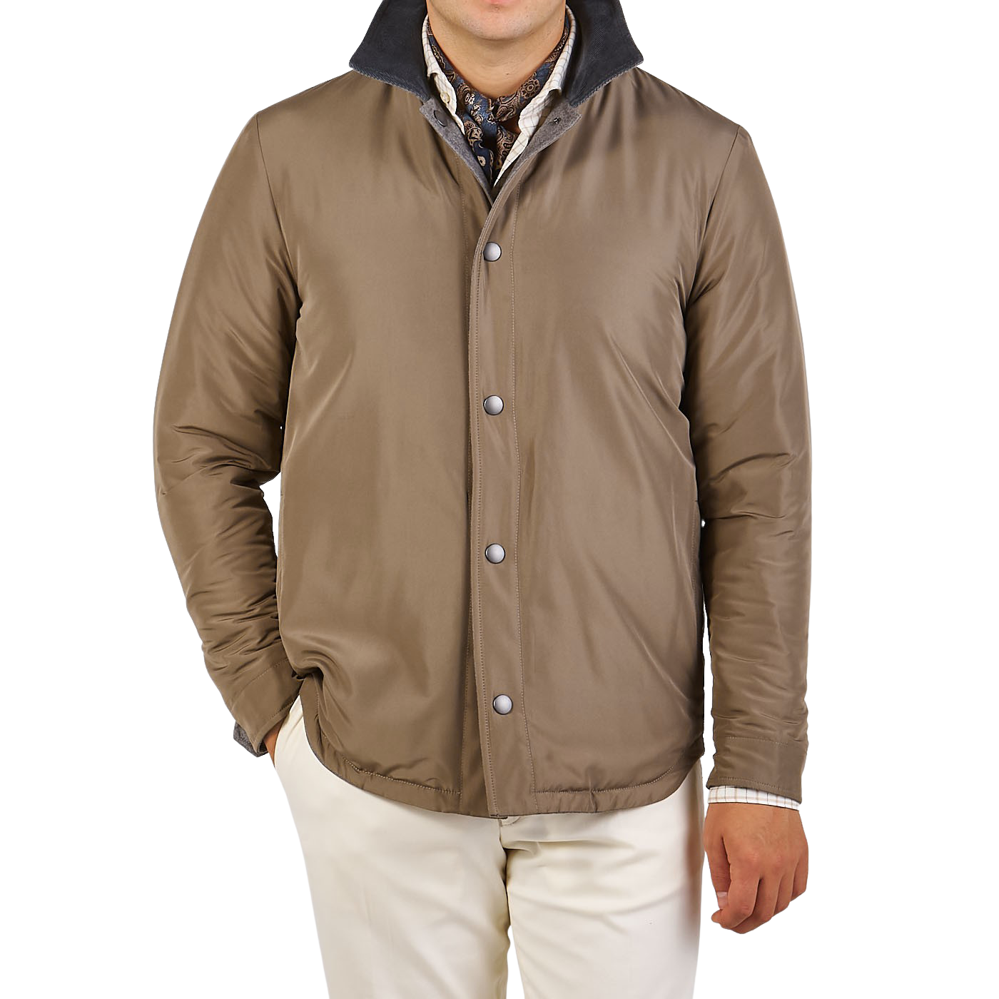 Canali - Dark Beige Wool Cashmere 