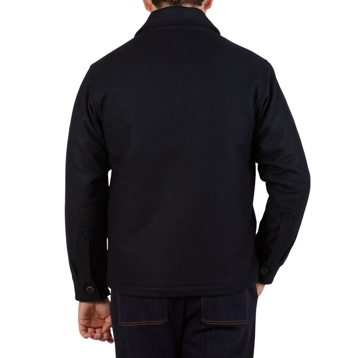 COF Studio - Navy Blue Wool Technical Padded Overshirt | Baltzar