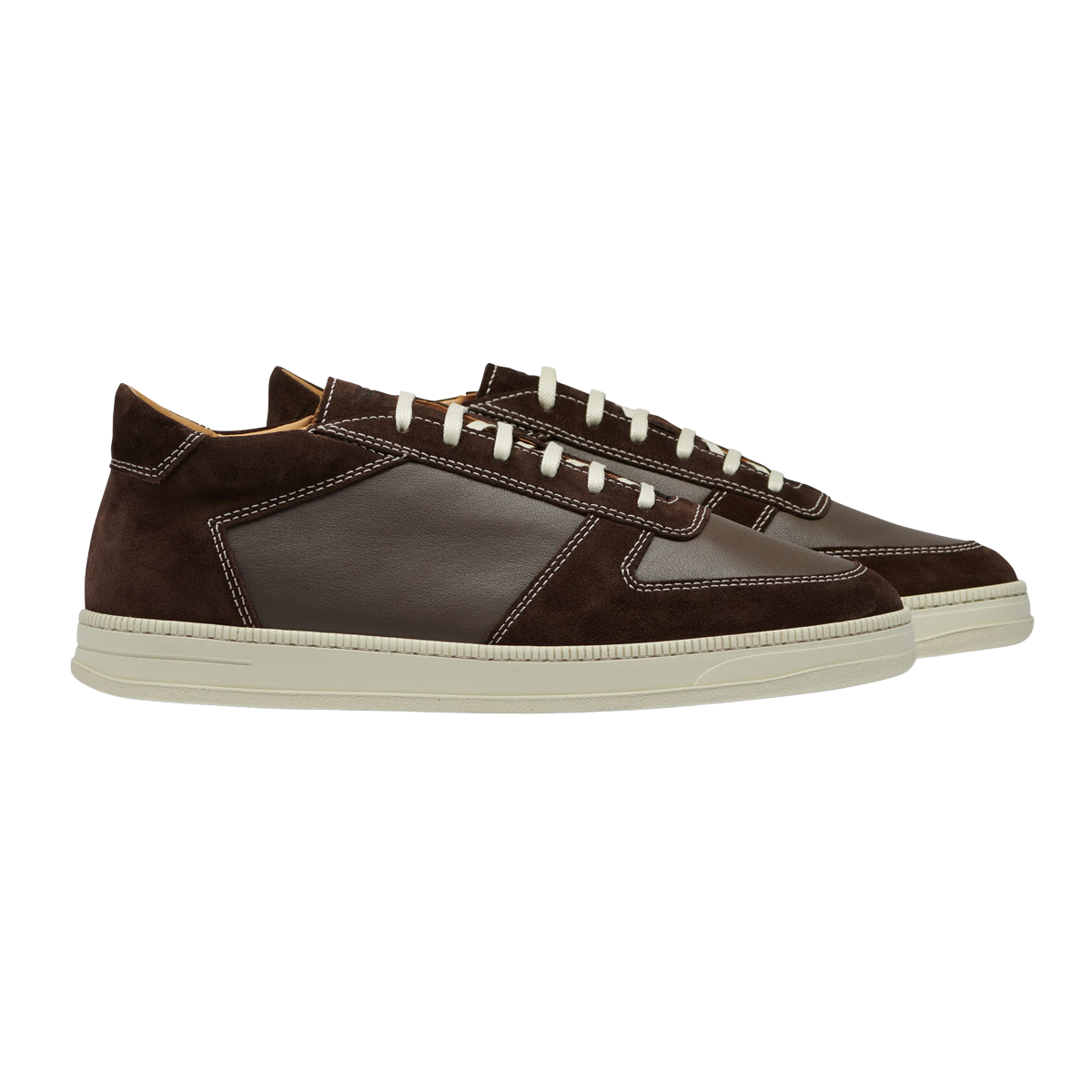 C.QP - Chocolate Brown Suede Leather Cingo Sneakers | Baltzar