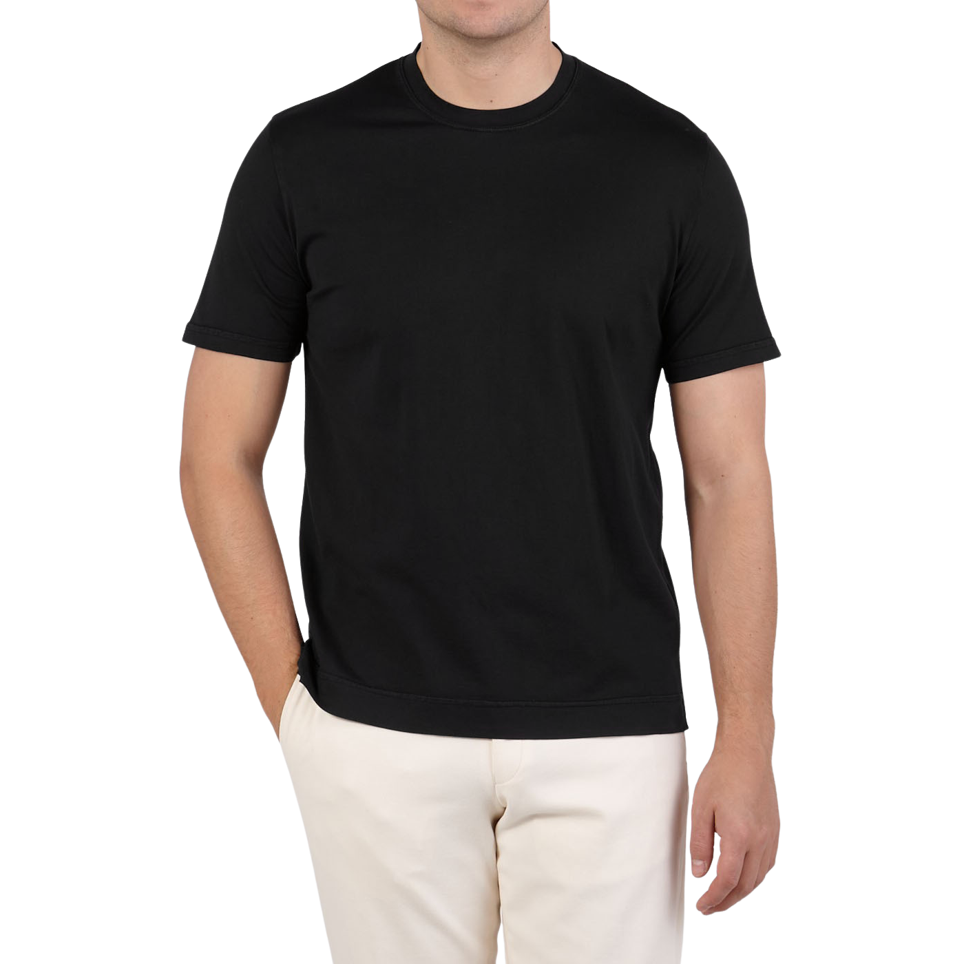 Fedeli - Washed Black Organic Cotton Jersey T-Shirt | Baltzar