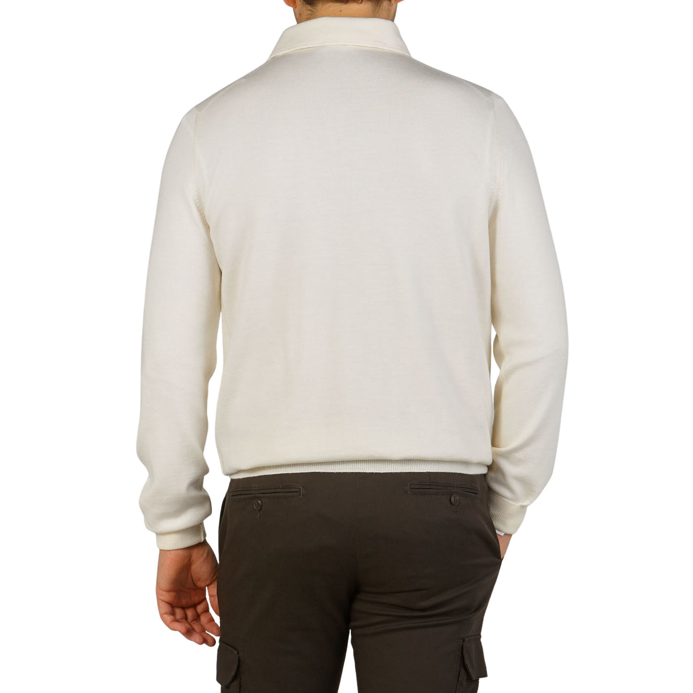 Gran Sasso - Ivory Extra Fine Merino Wool Polo Shirt | Baltzar