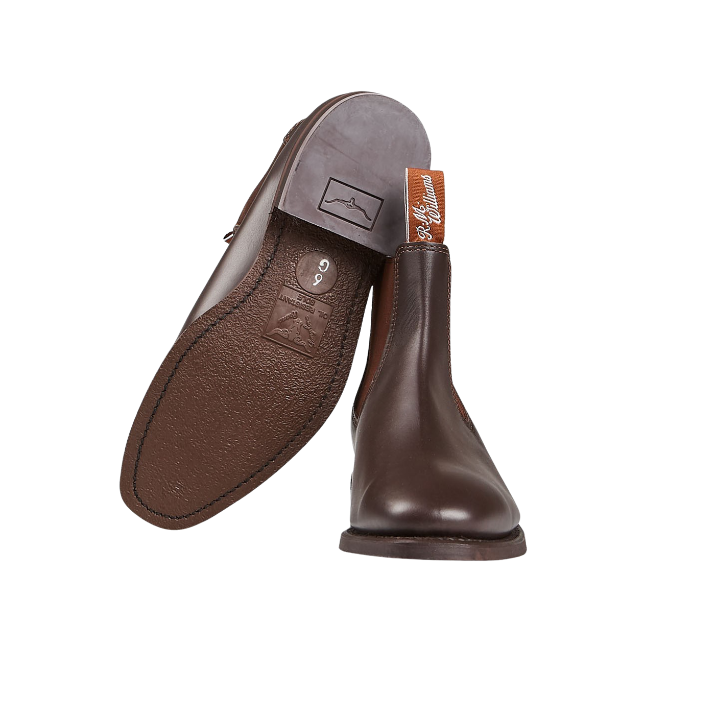 R.M. Williams Chestnut Brown Yearling Leather Blaxland G Boots Baltzar