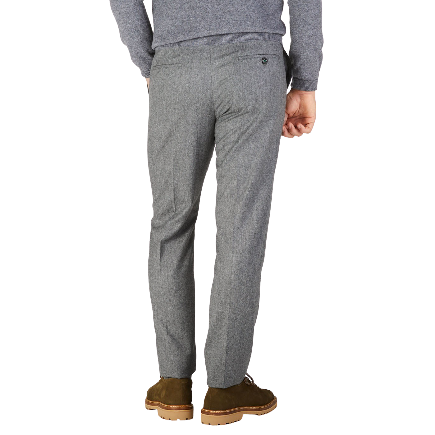 Washable suit pants in poly-wool twill – NANO Treatment