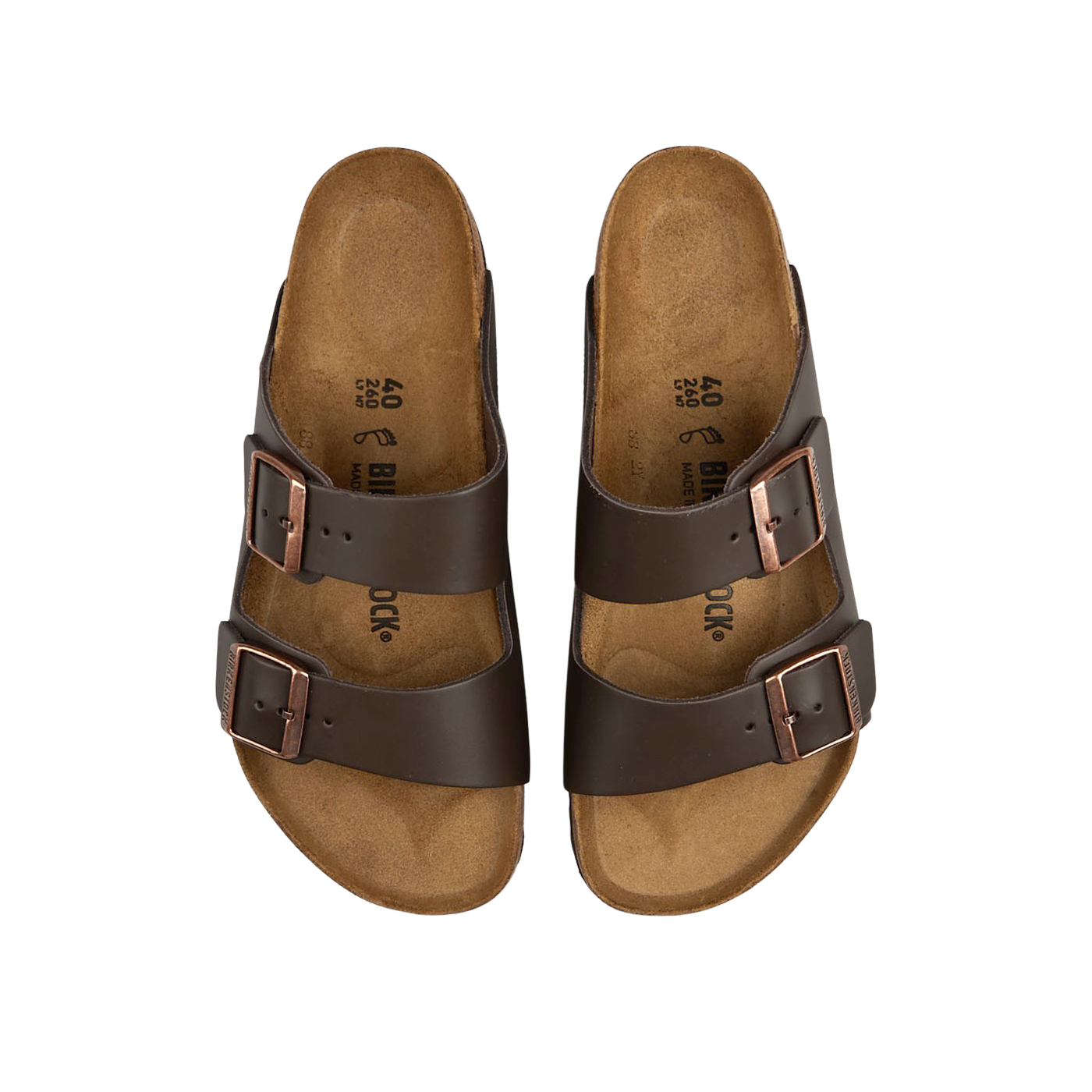 Brandmand Vandre Bekendtgørelse Birkenstock - Dark Brown Natural Leather Arizona Sandals | Baltzar