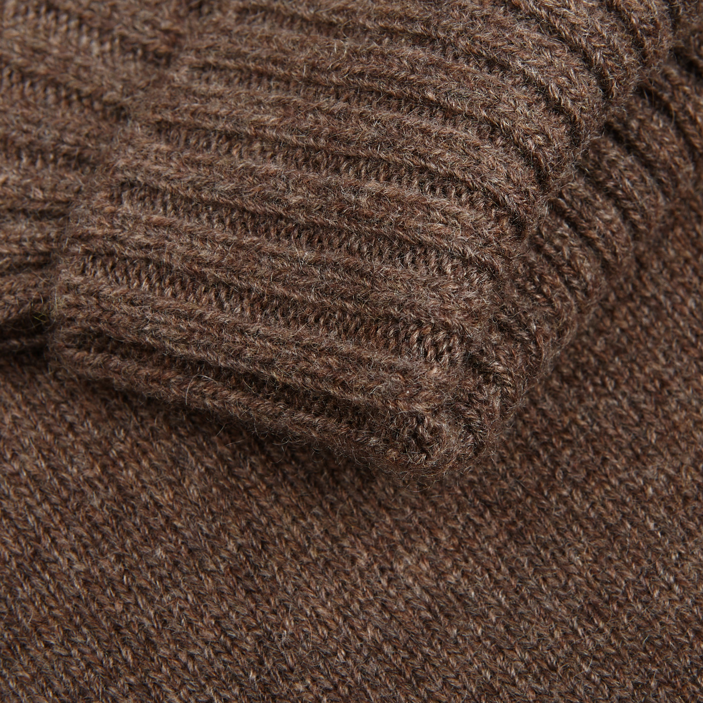 Davida - Cacao Brown Cashmere Chunky Roll Neck | Baltzar