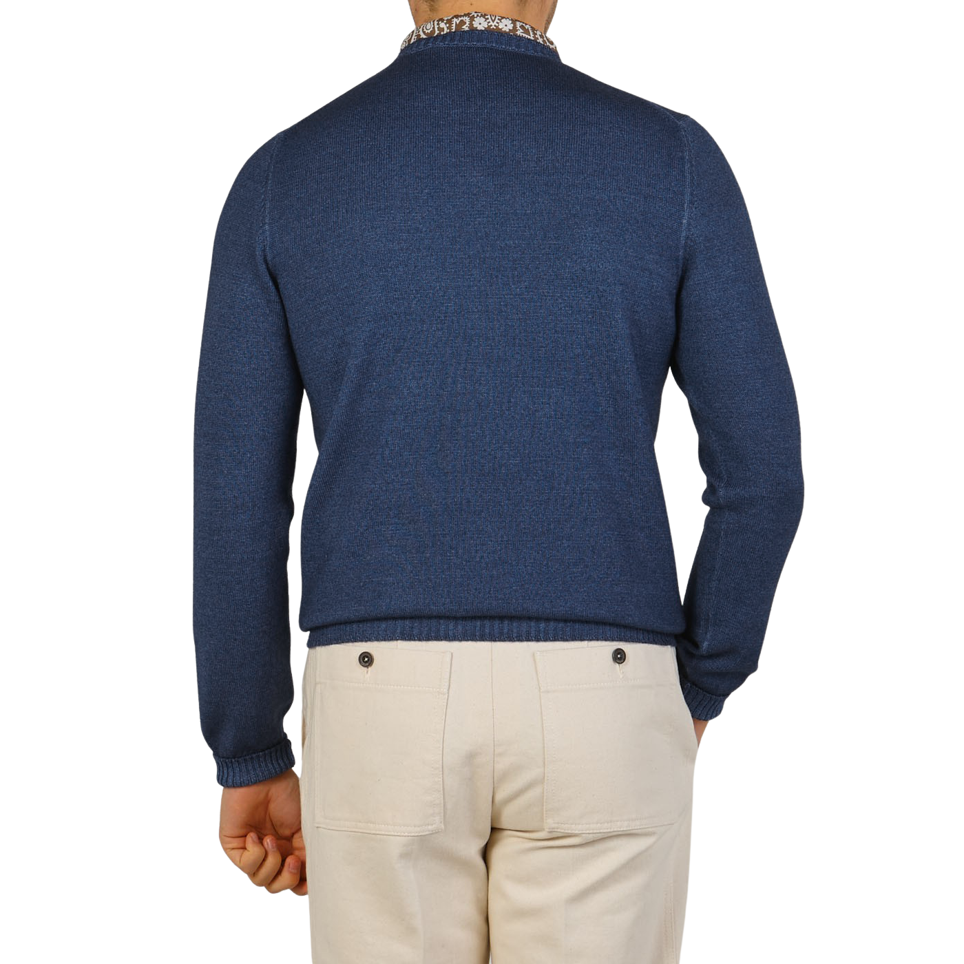 Gran Sasso - Indigo Blue Vintage Wool Crewneck Sweater | Baltzar