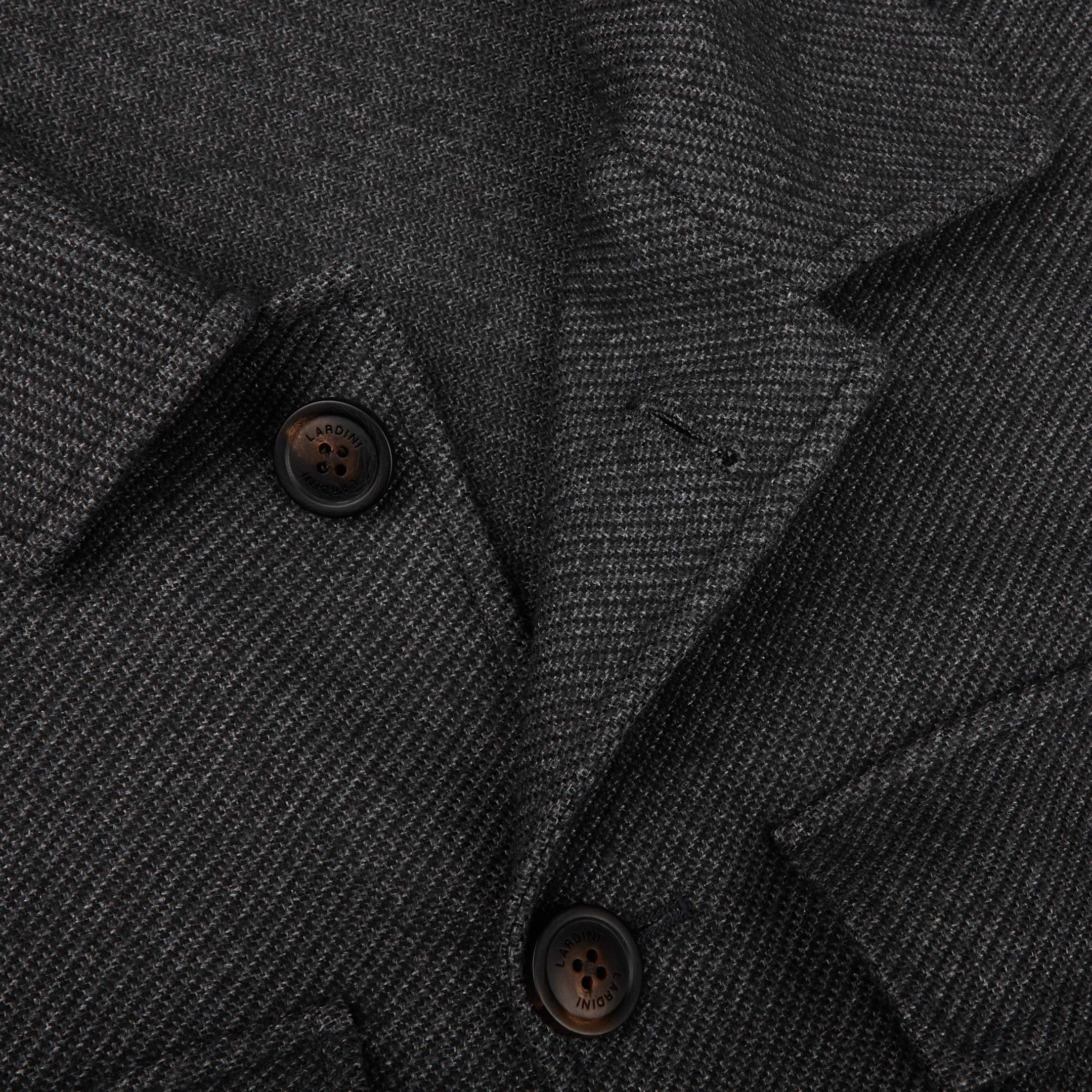 Lardini - Charcoal Grey Wool Twill Overshirt | Baltzar