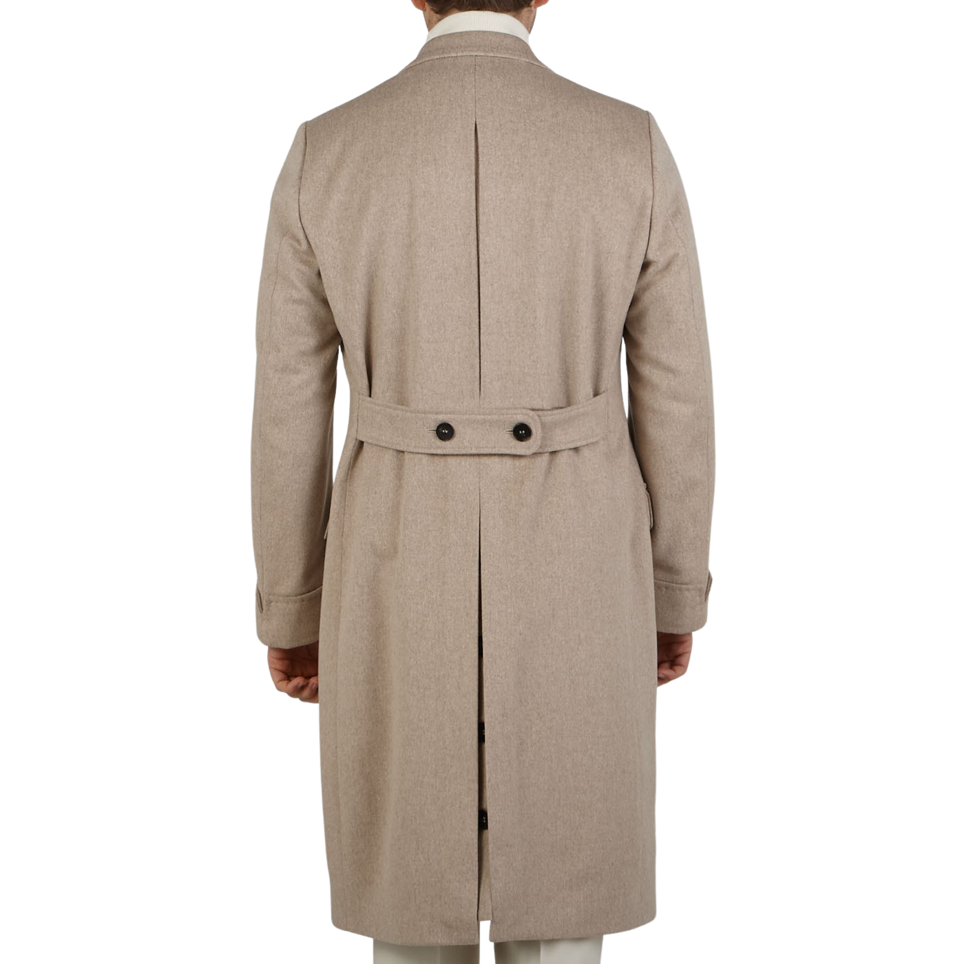 Taupe Beige Loro Piana Wool Polo Coat