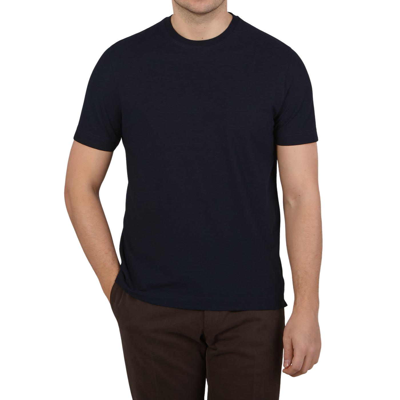 Zanone - Navy Blue Ice Cotton T-Shirt | Baltzar
