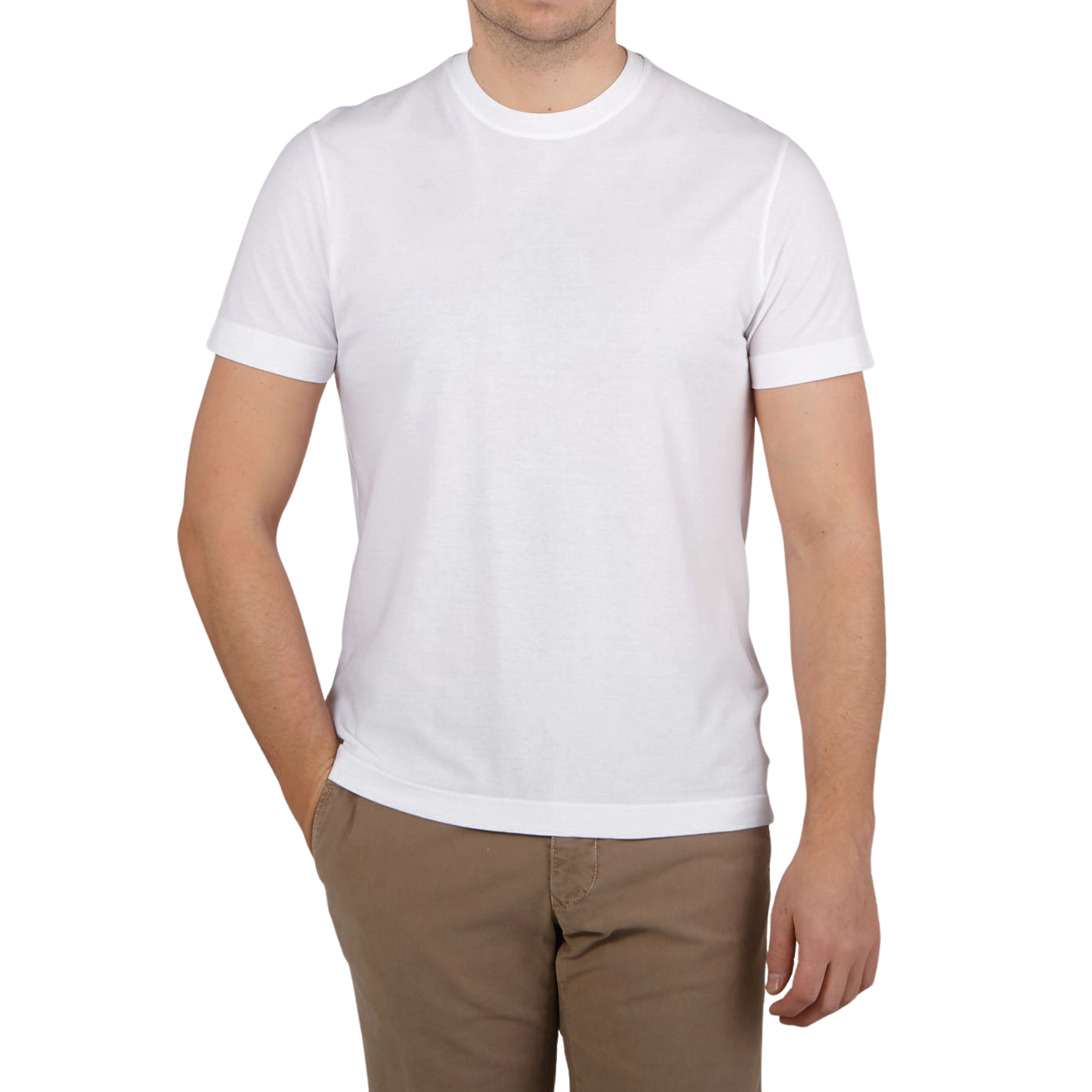 Zanone - White Ice Cotton T-Shirt | Baltzar