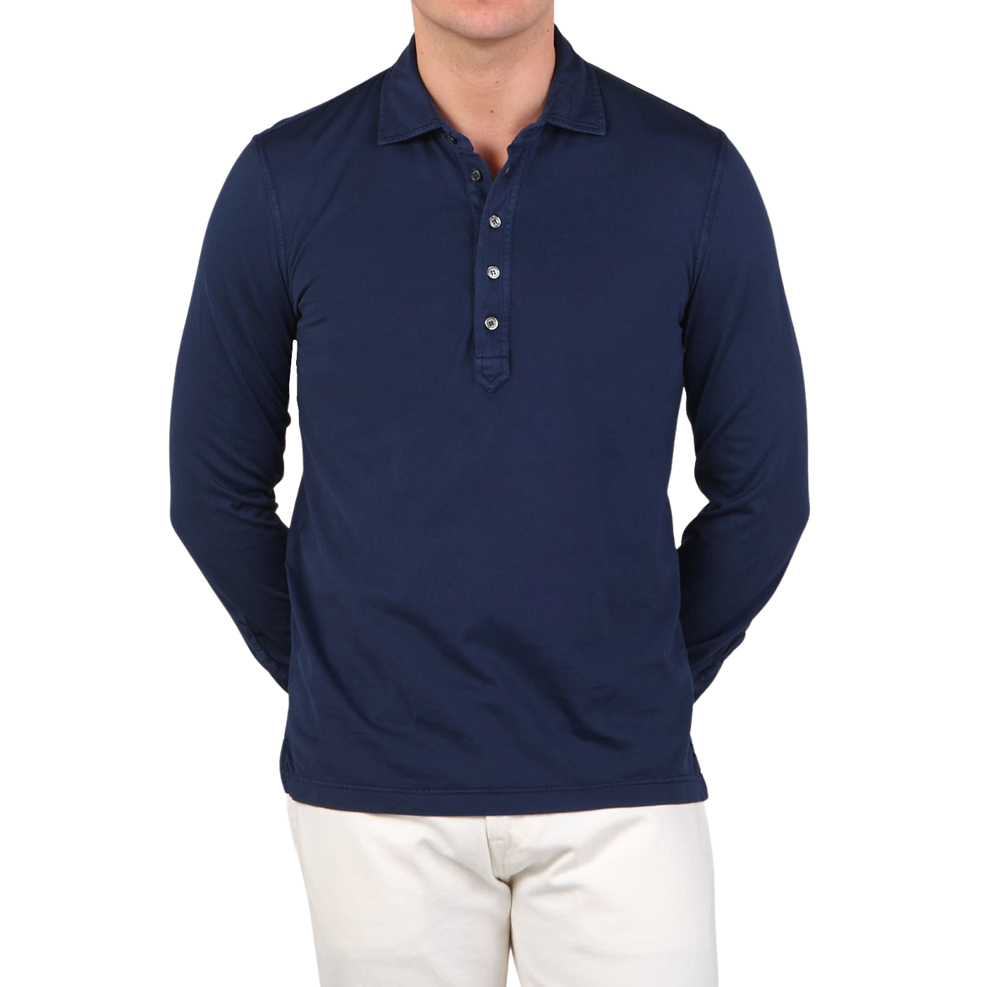 Fedeli - Dark Blue Giza Organic Cotton Polo Shirt | Baltzar