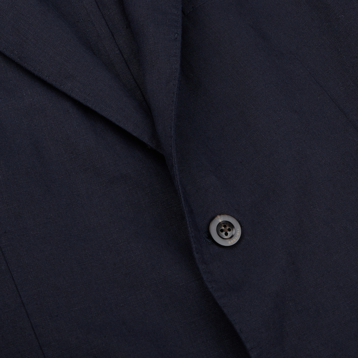 Boglioli - Navy Blue Washed Linen K Jacket | Baltzar