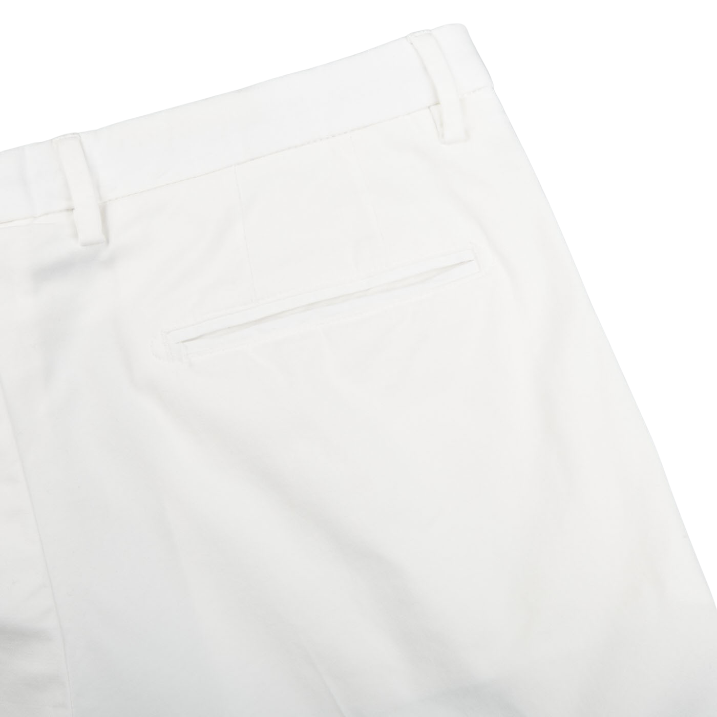 Boglioli - White Cotton Stretch One Pleat Trousers | Baltzar