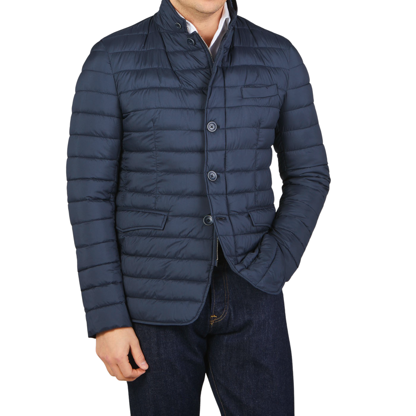 Herno - Navy Legend Technical Padded Jacket | Baltzar