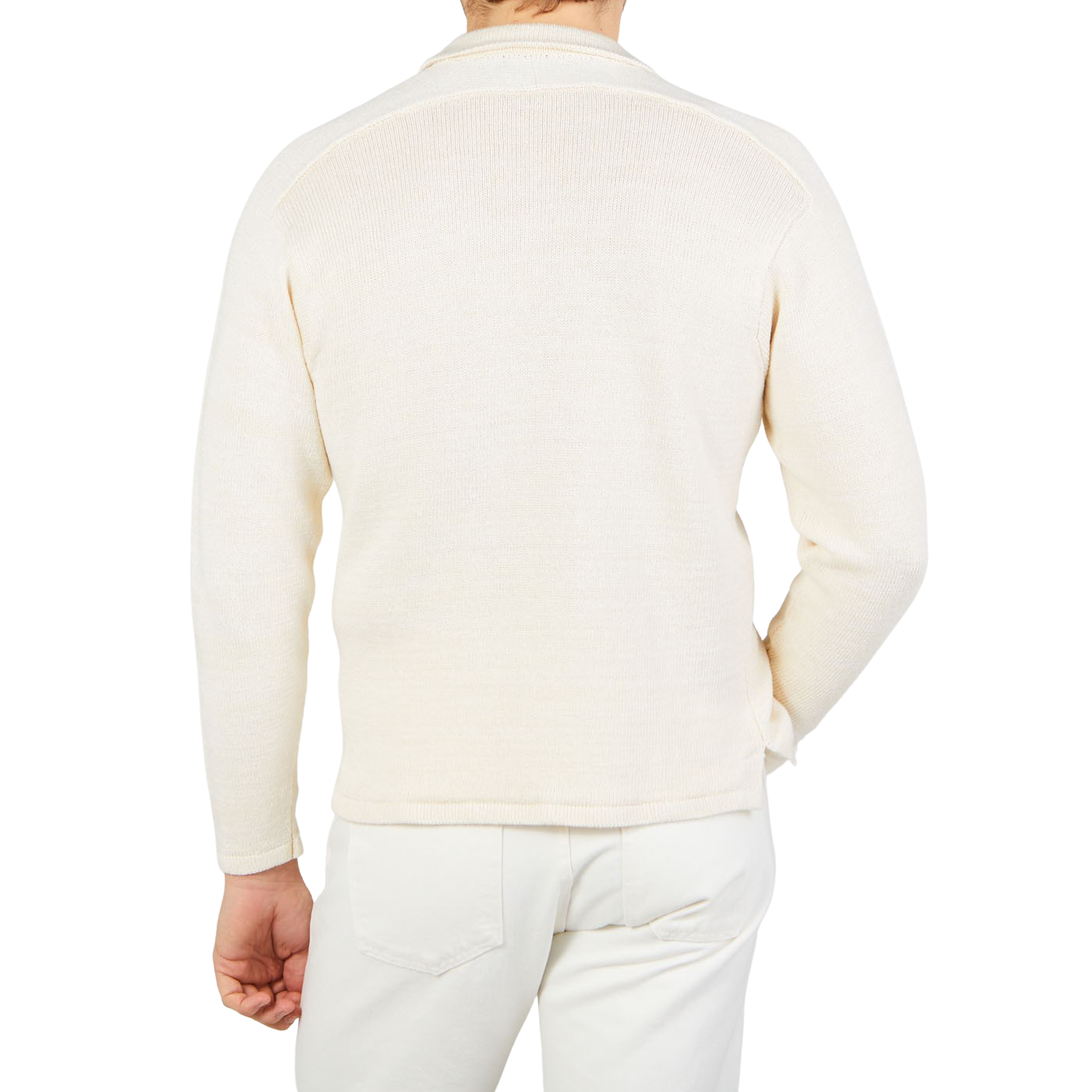 Inis Meáin - Mist Heavy Linen LS Polo Shirt | Baltzar