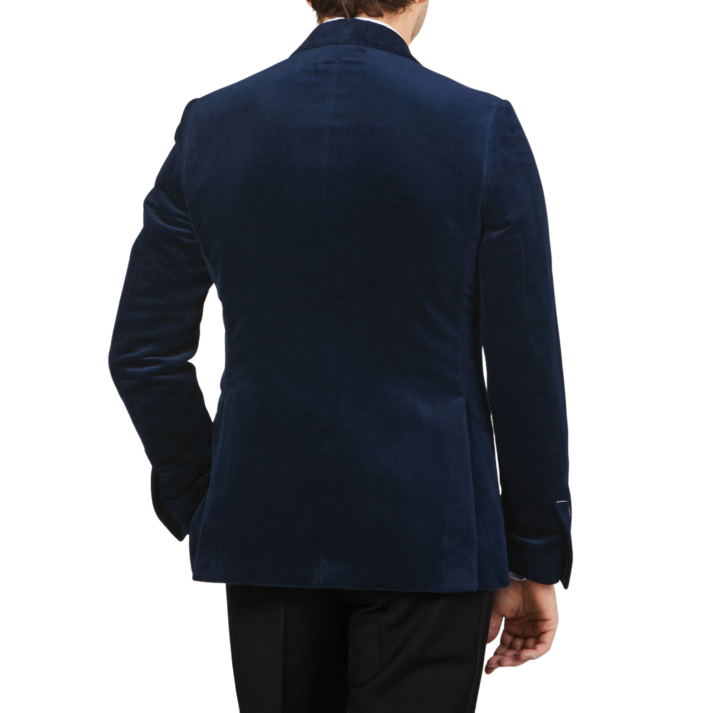 Lardini Dark Blue Cotton Linen Velvet Dinner Jacket Baltzar