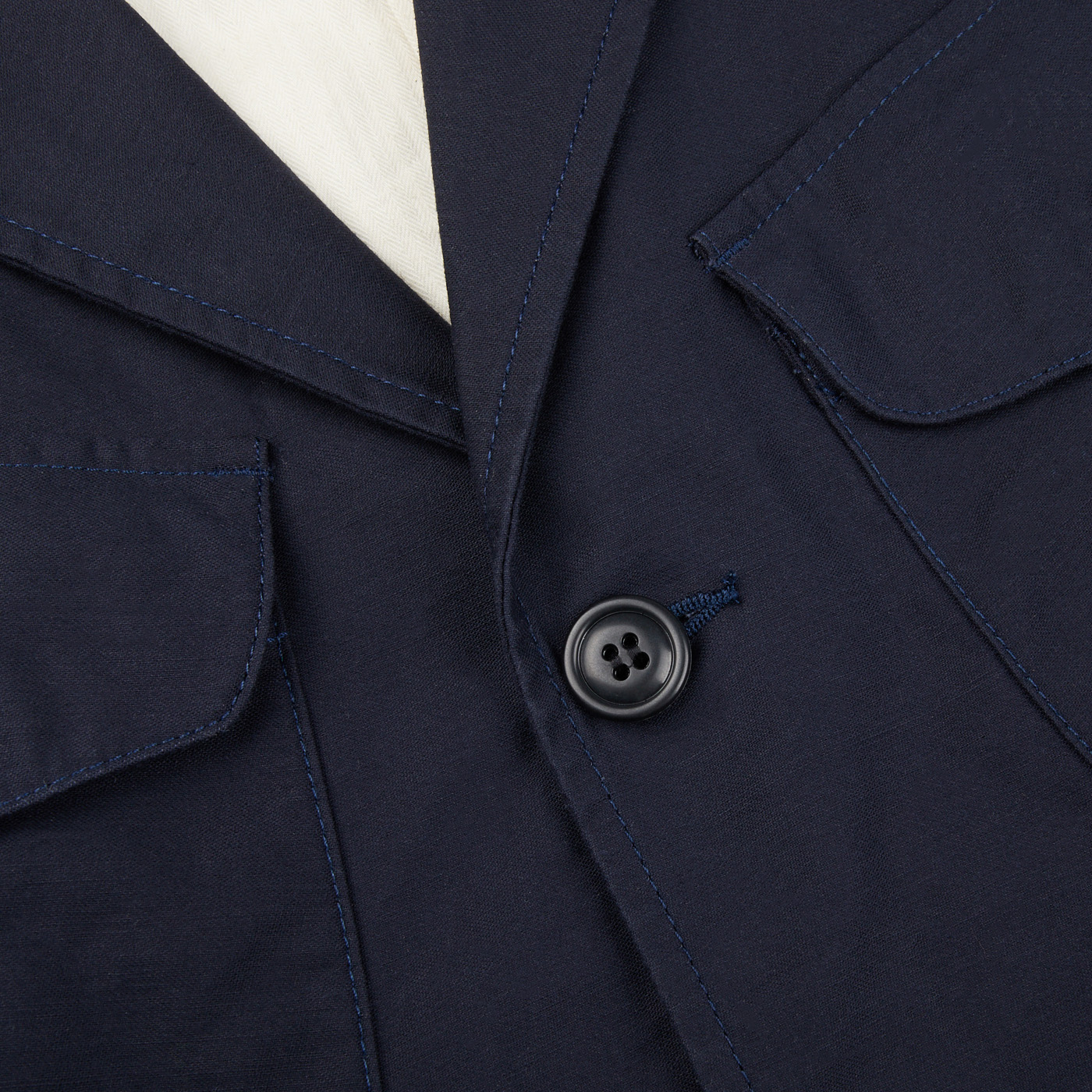 Manifattura Ceccarelli - Navy Blue Ripstop Cotton Bush Jacket | Baltzar