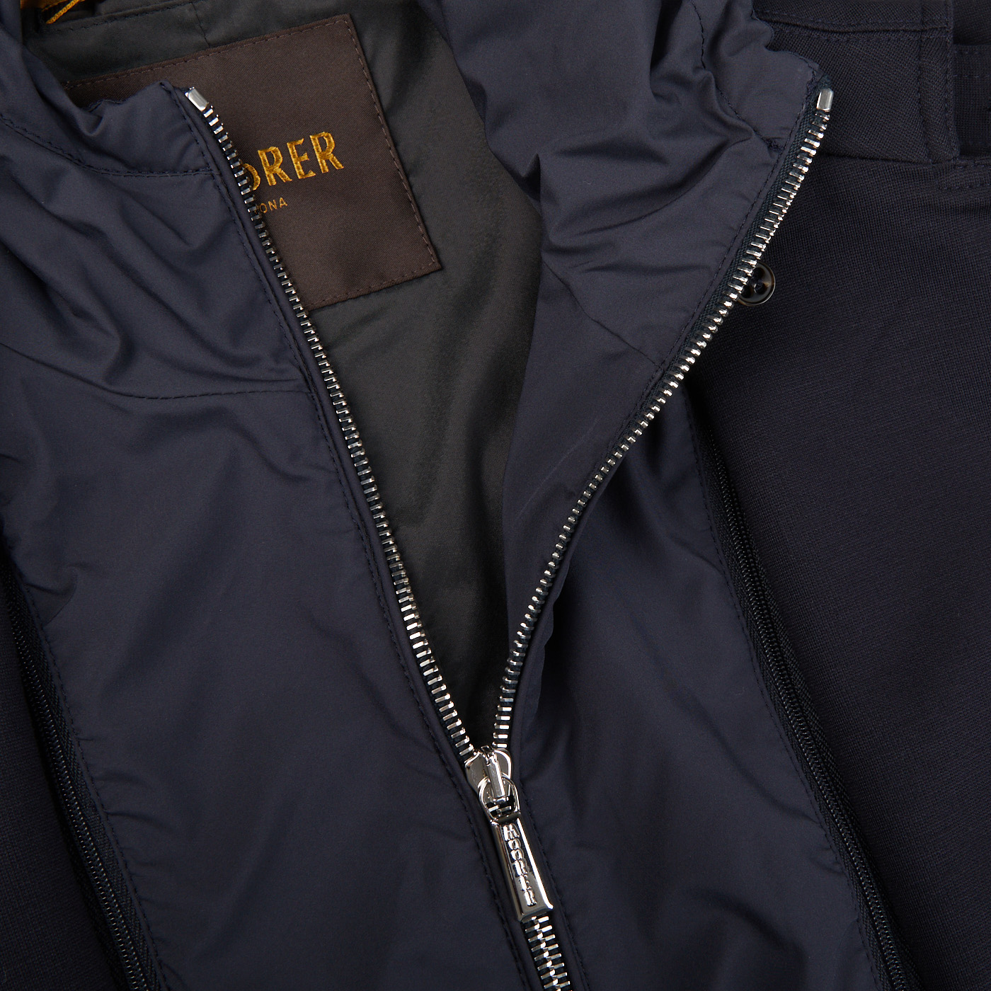 Moorer - Navy Blue Larkin DB Jacket | Baltzar