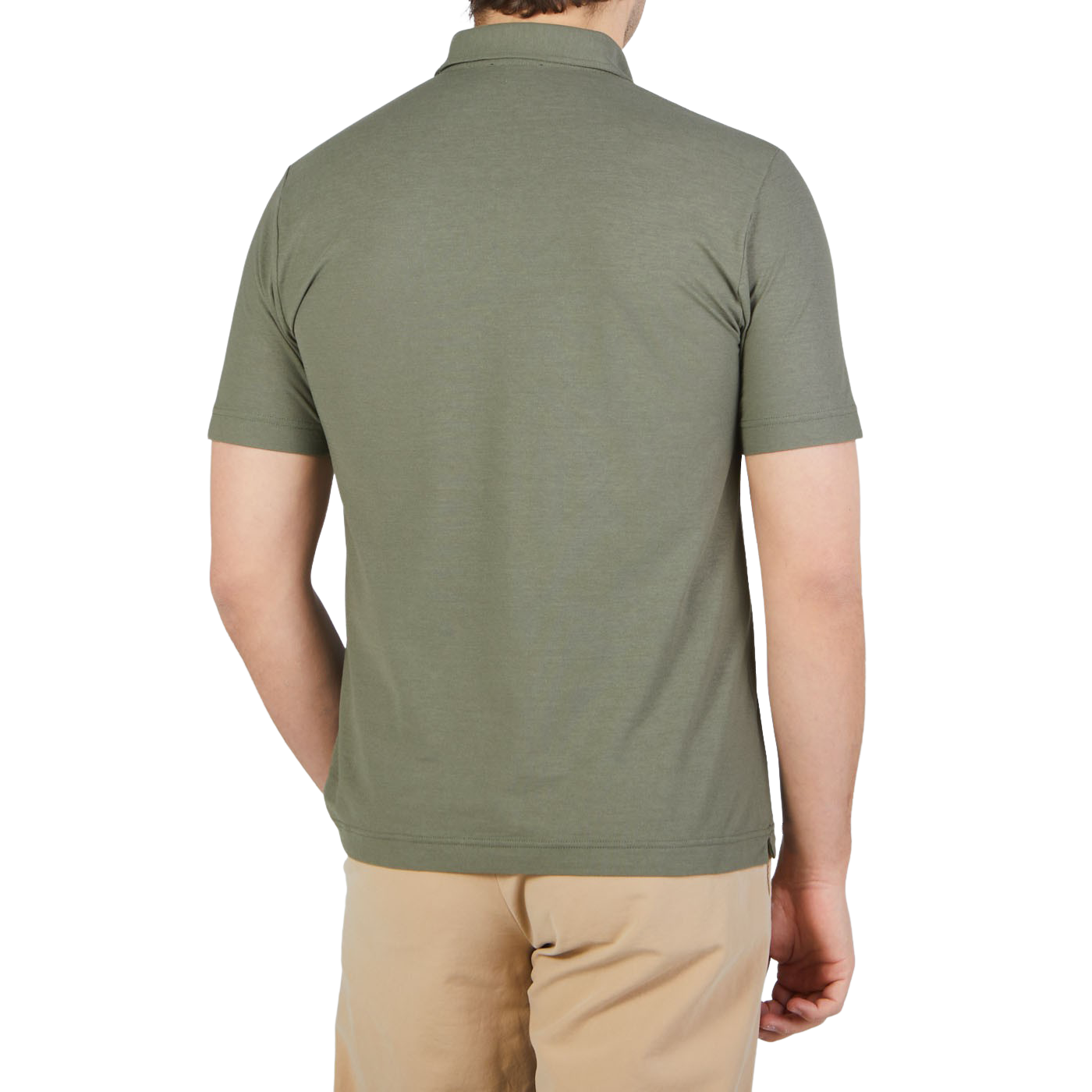 overschreden buitenspiegel waarom Zanone - Military Green Ice Cotton Polo Shirt | Baltzar