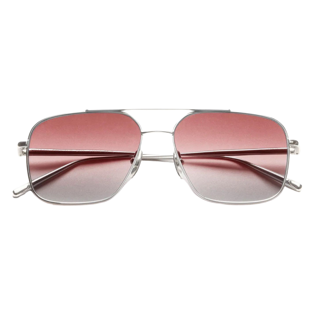Chimi Eyewear - Steel Aviator Frosted Red Sunglasses 57mm | Baltzar
