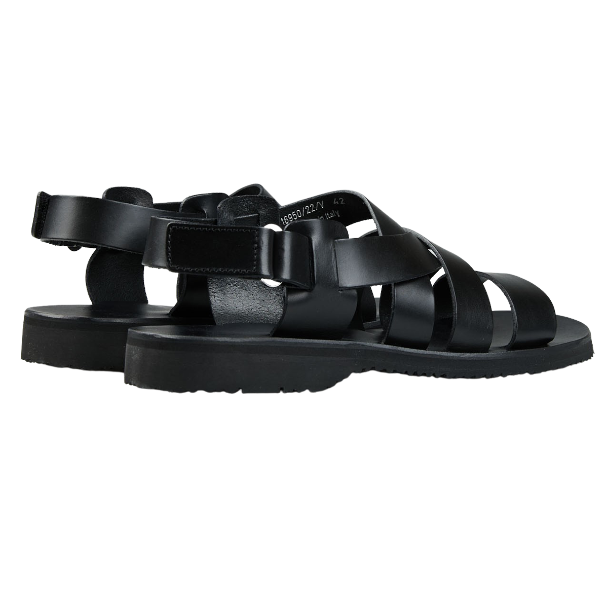 Paraboot - Black Lis Noir Leather Noumea Sandals | Baltzar
