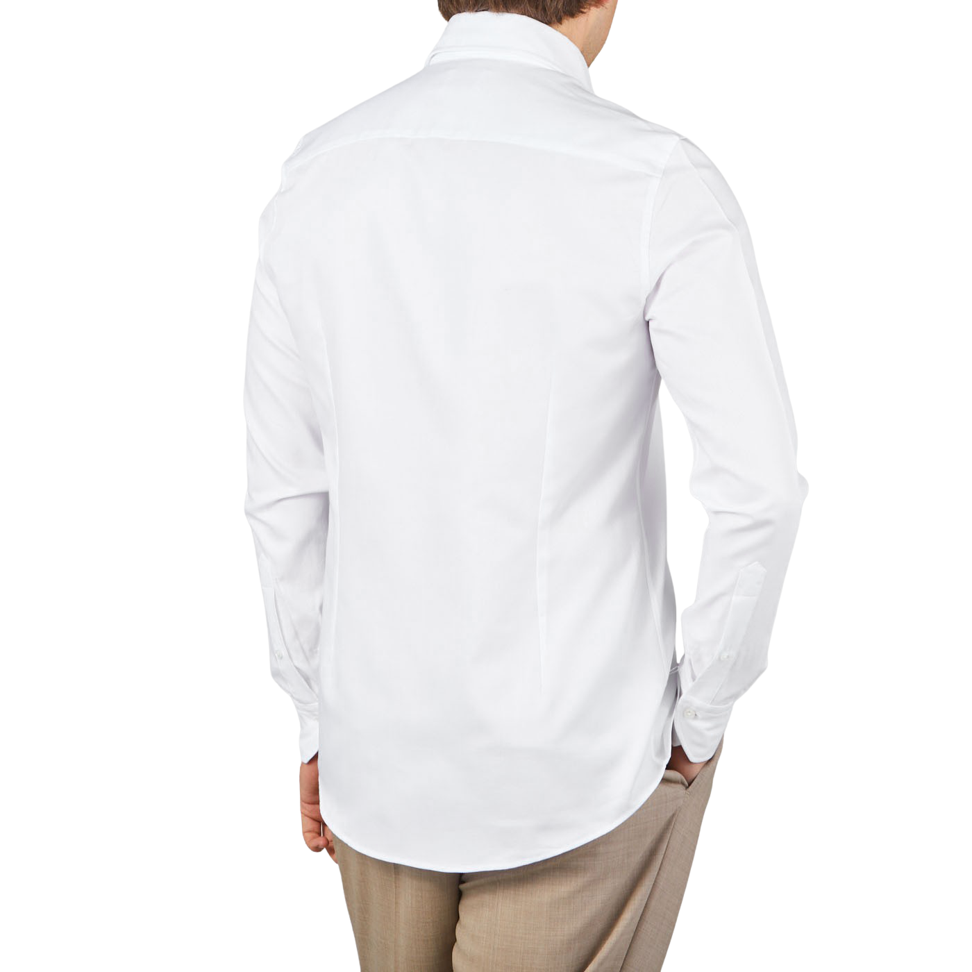 Stenströms - White Structured Cotton Fitted Body Shirt | Baltzar
